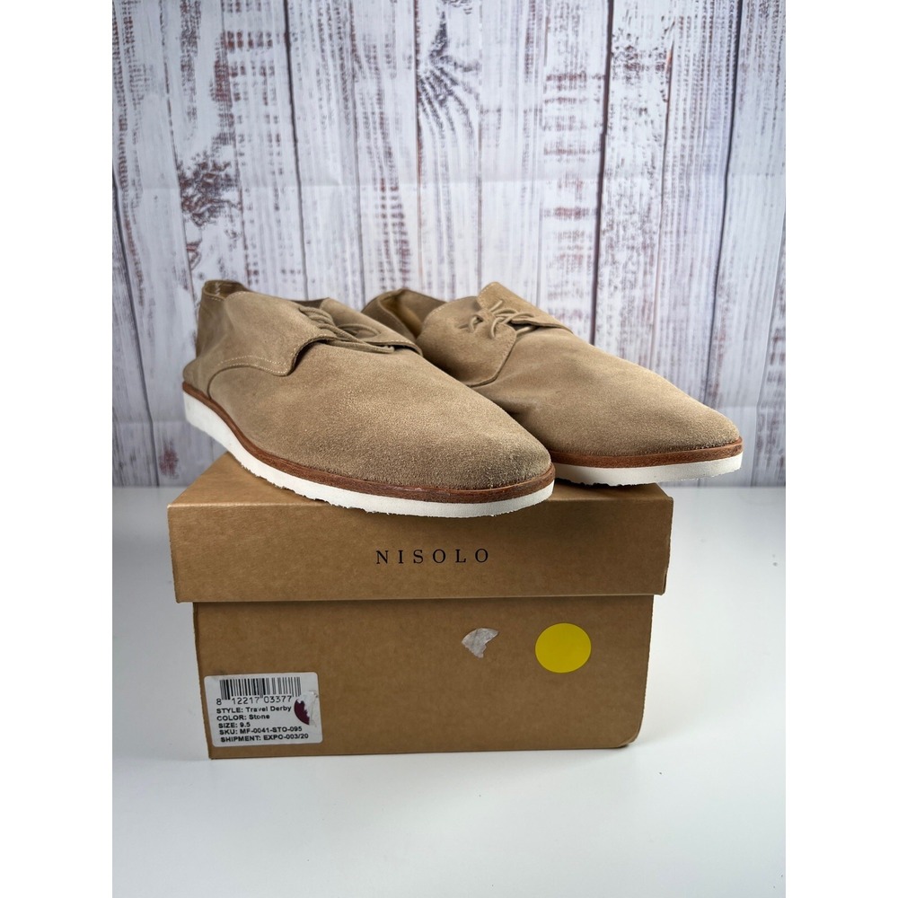 NEW NISOLO TRAVEL DERBY SIZE 9.5 IN STONE